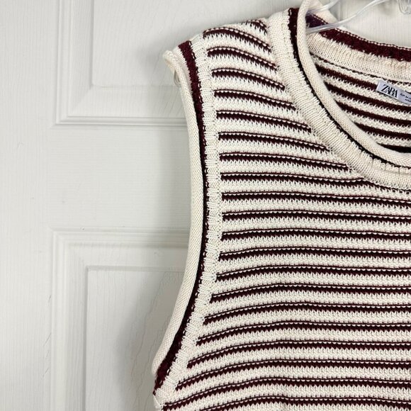 2/$30 Zara Relaxed Crew Neck Vest‎ Size Medium - Picture 10 of 16